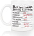 Funny Retirement Gifts, Retirement Weekly Schedule Coffee Mug, Retirement Gifts for Men Women 2021, Gift Idea for Retirement, Funny Coworker Gifts, Retired Mug 11 Oz White