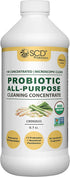 USDA Certified Organic Probiotic All Purpose Cleaning Concentrate, Lemongrass 16.9 fl. oz. - Ultra Concentrated Multi Surface Cleaner, Cleaning Spray Refill, Kitchen and Household Cleaner by SCD Probiotics (1 Pack)