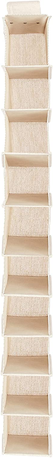 Amazon Basics Hanging Closet Shelf - 10-Tier, Canvas