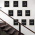 9 Pieces Inspirational Motivational Wall Art Office Bedroom Wall Art, Daily Positive Affirmations for Men Women Kids Inspirational Posters Inspirational Positive Quotes Sayings Wall Decor (Black)