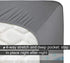 Stretch King Fitted Sheet Only - Jersey Knit & Ultra Soft, Non-Slip and Snug Fit for King, California King or RV Short King Size Mattress (Deep: 5" to 13") - Light Gray