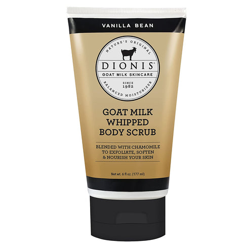 Dionis - Goat Milk Skincare Vanilla Bean Scented Whipped Body Scrub (6 oz) - Made in the USA - Cruelty-free and Paraben-free