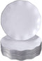 DISPOSABLE DESSERT PLATES | 20 pc | Heavy Duty Plastic Dishes | Elegant Fine China Look | Veil - White (6€?)