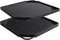 Youtian Reversible Griddles/Grill,2-in-1 Double Use,Non-Stick Aluminum Stove Top Portable for Camping,Square Shaped Black