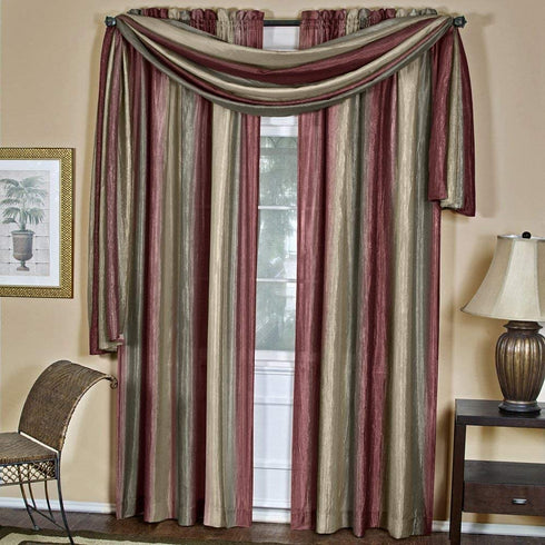 Achim Home Furnishings Ombre Tie up Shade Window Curtain, 50 in x 63 in, Burgundy