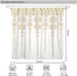 DESIHOM Gold Boho Mandala Shower Curtain Bohemian Theme Medallion Shower Curtain Polyester Fabric-72" x 72"