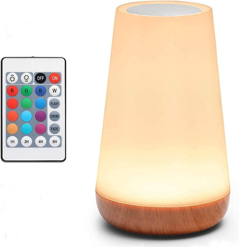 Table Lamp Touch Lamp 5 Level Dimmable Warm White Light & 13 Color Changing RGB,Nightstand Light for Bedroom,Baby Kids Room, Living Room, Office