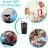 Gingprous Father's Day Birthday Gifts for Grandpa, Stainless Steel Travel Tumbler with 2 Lids, Funny Grandpa's Sippy Cup Grandpa Gifts from Son, Grandchildren, Kids (20oz, Black)