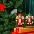 3 otters Christmas Nutcracker Ornaments Set, 2 Set Christmas Nutcrackers Figures Christmas Nutcrackers Soldier King Wooden Christmas Nutcrackers for Festive Christmas Desktop Decor, 6 Inch Tall