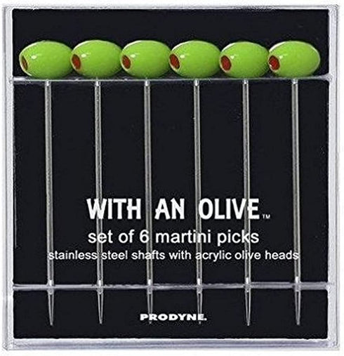Prodyne Cocktail Picks, Set of 6, Green