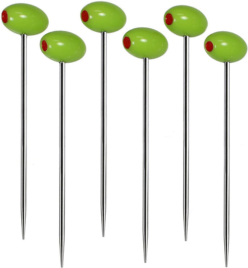Prodyne Cocktail Picks, Set of 6, Green