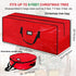 Christmas Tree Storage Bag Wreath Container - Heavy Duty Jumbo Large Waterproof Fits Up to 9ft Artificial Trees and Xmas Decorations Organizer with Reinforced Long Handles (Red)