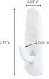 Command Small Utility Hooks Mega Pack, White, 24-Hooks, Organize Damage-Free
