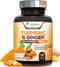 Turmeric Curcumin with BioPerine & Ginger 95% Curcuminoids 1950mg - Natural Joint Inflammatory Support, Black Pepper for Max Absorption, Nature's Tumeric Extract Supplement - 240 Capsules