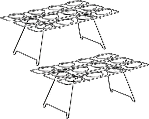 2 Pieces Steel Cupcake Baking Racks Ice Cream Display Racks Cupcake Cone Stands Ice Cream Cone Cupcakes Holders for Home Kitchen Baking Cooking Cupcake Ice Cream Tools Supplies (Silver)