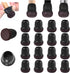 24 PCS Extra Small Silicone Chair Leg Floor Protectors with Wrapped Felt, Chair Leg Caps, Chair Leg Cups Covers, Floor Protectors for Chair, Bar Stool Leg Protectors, Fit 0.55 - 0.75"(Round, Black)