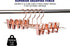 Amber Home 12 Pack Rose Copper Gold Metal Pants Skirt Hangers with Clips, Adjustable Clip Metal Trouser Hangers, Clip Hangers for Jeans Pants Heavy Duty (12 Pack)