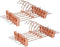 Amber Home 12 Pack Rose Copper Gold Metal Pants Skirt Hangers with Clips, Adjustable Clip Metal Trouser Hangers, Clip Hangers for Jeans Pants Heavy Duty (12 Pack)