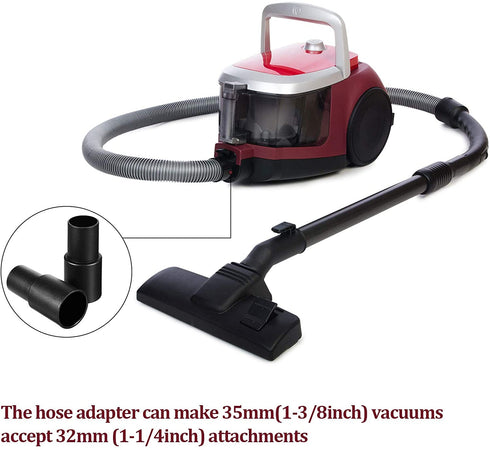 2 Pieces 35 mm (1 3/8 inch) to 32 mm (1 1/4 inch) Vacuum Hose Adapter Compatible with Common Models, Plastic Vacuum Hose Converter for Universal Vacuum Cleaner