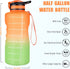 Gusgopo Large Half Gallon/64oz Motivational Water Bottle with Time Marker & Straw, Leakproof Tritan BPA Free Water Jug, Ensure You Drink Enough Water Daily for Fitness,Gym and Outdoor Sports