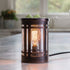 CANDLE WARMERS ETC. Vintage Bulb Illumination Fragrance Warmer- Light-Up Warmer for Warming Scented Candle Wax Melts and Tarts to Freshen Room, Brown Mission