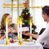 Window Candles for Christmas Decorations, Deaunbr Battery Operated 6 Pack LED Lights Electric Taper Flameless Candle with 2 Remote,Timers,6 Holders for Valentine's Day, Home Party Decor - White & Gold