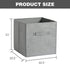 C&AHOME Cube Storage Bins 6-Pack Foldable Fabric Storage Cubes Baskets Containers Drawers with Dual Handles, Toys Closet Storage Box for Organizing Shelf, 10.5" L x 10.5" W x 11" H, Light Grey