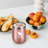 Gingprous Pig Swine Lover Gifts on Christmas Birthday, Gettin' Piggy With It Cute Funny Wine Tumbler with Pig, 12 Oz Stainless Steel Insulated Wine Tumbler with Lid and Straw, Rose Gold