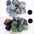 FIREBOOMOON 2lb/950g Rough Natural Fluorite Stone Raw Rainbow Fluorite Gemstone Crystal Rock for Cabbing,Tumbling,Cutting,Polishing,Lapidary,Healing Reiki,Jewelry Making and Home Decoration