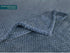 PAVILIA Waffle Textured Fleece Throw Blanket for Couch Sofa, Dusty Slate Light Blue | Soft Plush Velvet Flannel Blanket for Living Room | Fuzzy Lightweight Microfiber Throw for All Seasons, 50 x 60