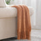 BOURINA Throw Blanket Textured Solid Soft Sofa Throw Couch Cover Knitted Decorative Blanket, 50"x60" Almond