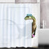 BLEUM CADE Funny Bathing Dinosaur Shower Curtain Bathroom Curtain with 12 Hooks, Durable Waterproof Animal Fun Bath Curtain