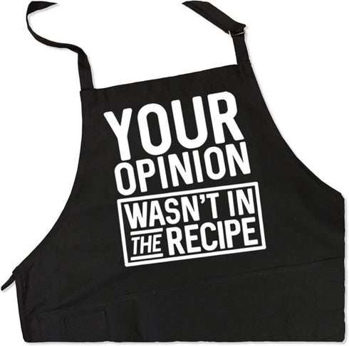 ApronMen, Your Opinion BBQ Grill Adjustable Apron for Men, Black, One Size