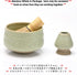 TEANAGOO Chawan Matcha Tea Bowl and Matcha Whisk Rest, Chasen Holder MB-6, 18OZ / 510 ML, Matte Light Green with Black Seam, 2 pcs/Boxes.Handle Mixing Wisk Stand, Match Sifter Whisker Handmade Brush