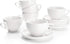 Sweese 403.001 Porcelain Cappuccino Cups with Saucers - 6 Ounce for Specialty Coffee Drinks, Latte, Cafe Mocha and Tea - Set of 6, White