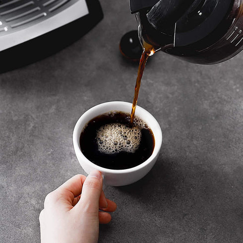 Sweese 403.001 Porcelain Cappuccino Cups with Saucers - 6 Ounce for Specialty Coffee Drinks, Latte, Cafe Mocha and Tea - Set of 6, White