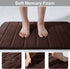 Memory Foam Soft Bath Mats - Non Slip Absorbent Bathroom Rugs Rubber Back Runner Mat for Kitchen Bathroom Floors 20" x 32", Coffee