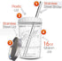 Reusable Wide Mouth Smoothie Cups Boba Tea Cups Bubble Tea Cups with Lids and Silver Straws Ball Mason Jars Glass Cups (2-pack, 16 oz mason jars) Brand Capsule Classic