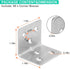 64Pcs Stainless Steel Corner Brace, 1.5x1.2 Small Corner Brackets, Heavy Duty 90 Degree Internal Angle Brackets, L Shape Brackets Joint Fastener for Wood Furniture Board Window Cabinet Table