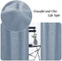 Natural Linen Blended Curtains Window Treatments Panels for Living Room Grommet Top Light Filtering Drapes Privacy Added Linen Textured Curtains, 2 Panels (Stone Blue, 52" W x 84" L)