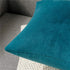Throw Pillow Cases 22x22 Teal: 2 Pack Cozy Soft Velvet Square Decorative Pillow Covers for Farmhouse Home Decor, DEZENE