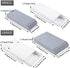 4 Pieces Under Desk Drawer Organizer, 8.8" Long, 3.5"/5.3" wide,Vankcp Expandable Self-Adhesive Drawer, Pop-Up Hidden Drawer Organizer Storage Set for Office School Home Desk, White,Gray