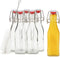 8 oz Swing Top Glass Bottles with Stoppers for Juicing, Vanilla, Sauces, Oils (6 Pack plus Cleaning Brush)