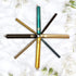 VaL-eco | Collapsible Straw, Stainless Steel Straw, Reusable Straw, Telescopic Drinking Straw with Carrying Case, Silicone Tip and Cleaning Brush, Dishwasher Safe and Compact (Gold)