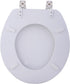 Achim Home Furnishings White TOVYSTWH04 17-Inch Fantasia Standard Toilet Seat, Soft