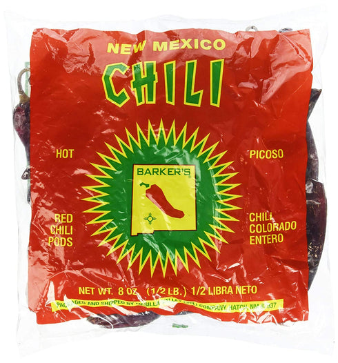 Barker's Hot Red Chili Pods From Hatch, NM - 8 oz