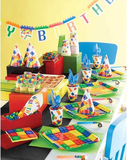 Creative Converting Building Airfilled Kit Block Party Balloon Centerpiece | 1 Pc, One Size, Multicolor