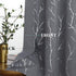 BUHUA Light Grey Blackout Bedroom Curtains,Black Out cCurtains 63 Inch Long 2 Panels,Window Curtains Panels,Thermal Insulated Windproof Elegant Tree Branches Silver Print Drapes 38W x 63L