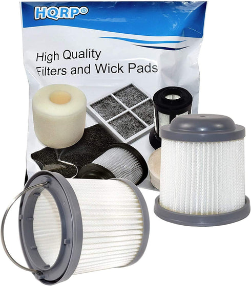 HQRP 2-Pack Washable Filter Compatible with Black & Decker BDH2000PL, BDH1600PL, BDH2020FLFH, BDH1620FLFH, BDH2020FL Flex Lithium Pivot Vac Vacuums, Replacement PVF110, 90552433, 90552433-01