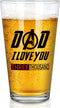 Dad I Love You 3000 Beer Glass, Dad Pint Glass 15Oz - Father's Day Gift or Birthday Gift for Men, Dad, New Dad, Papa from Daughter Son